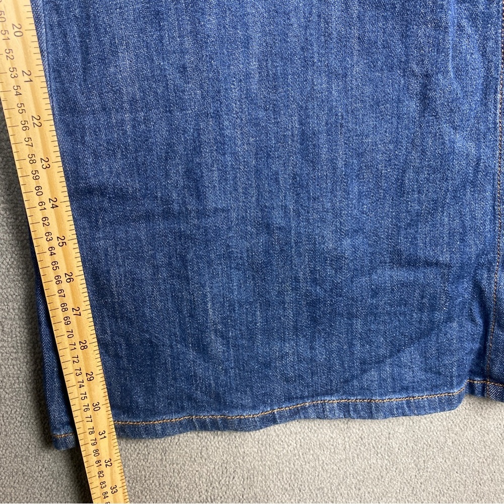 Pilcro and the Letterpress Flare Wide Leg Jeans with Snap Button Hem size 32 - Picture 9 of 10